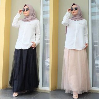 ROK TUTU SKIRT PREMIUM TILE MODEL HIGHT WAIST LIPAT BAHAN 