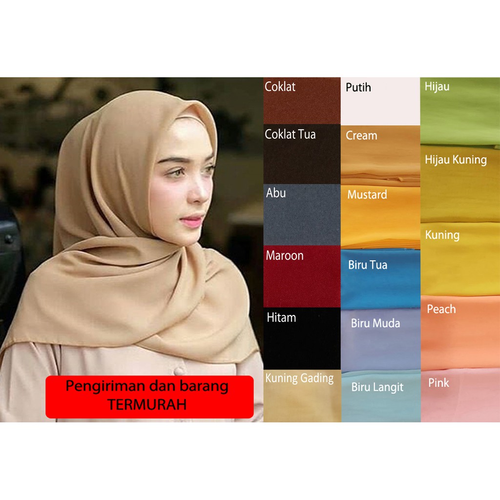 35 Ide Kerudung  Bella Square Warna  Coklat  My Red Gummi Bear