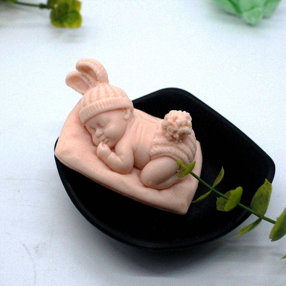 ELEGANT For Candy Chocolate Cake Decorations Baby Silicone Mold 3D Sugar Mold Newborn Mold Sleeping Baby Shape Decorating Tool Cute DIY Resin Kitchen Accessories Chocolate Mold