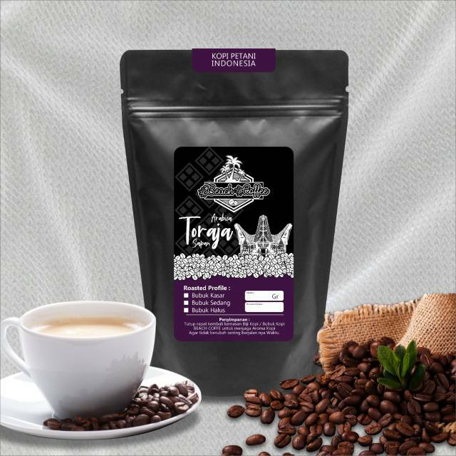 

Bubuk / Biji Kopi Arabika Toraja Beach Coffe 250 gram