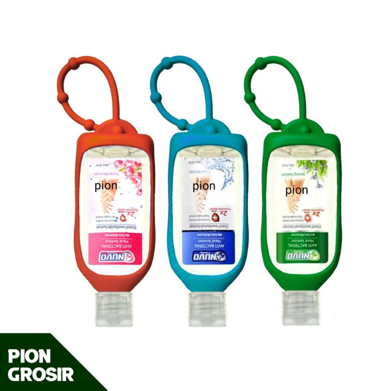 Nuvo Hand Sanitizer 50ml Gel + Gantungan Holder Untuk Tas, Gantungan Kunci
