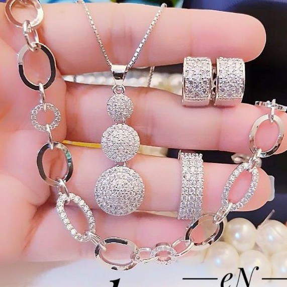 Xuping Silver Set Perhiasan Cantik S117