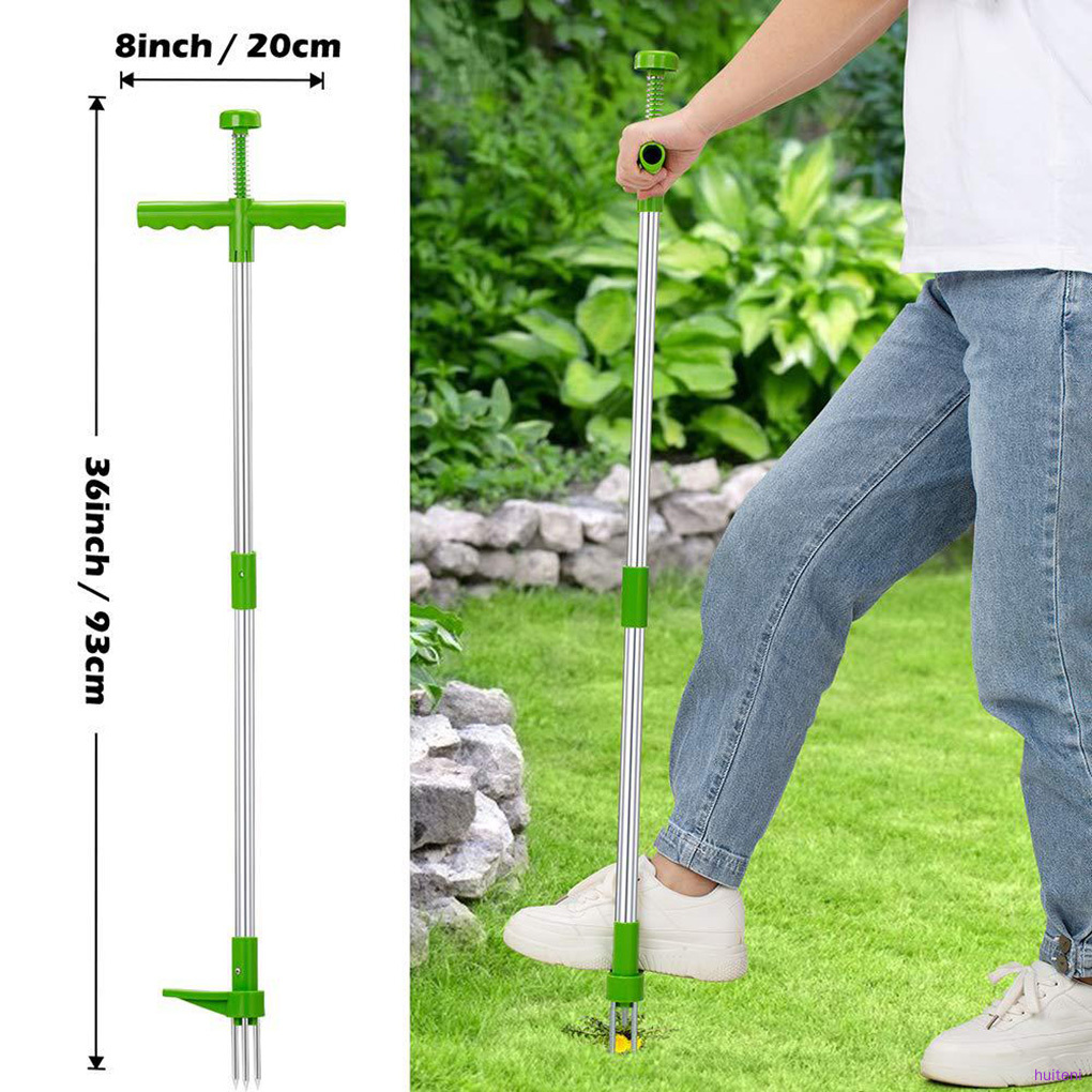 Standing Grass Root Remover Garden Lawn Grass Puller Plant Root Extractor Gardening Tool  huiteni