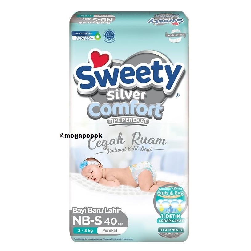 Sweety Silver Comfort Perekat NB-S 20/NB-S 40/megapopok