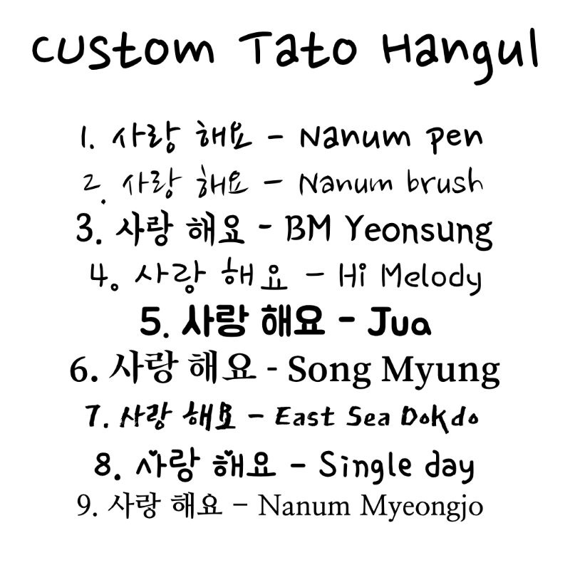 CT18 - STICKY TATTOO TEMPORARY TATO TEMPORER CUSTOM TULISAN KOREA HANGUL