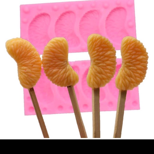 Cetakan Silikon Puding buah jeruk 3d isi 4