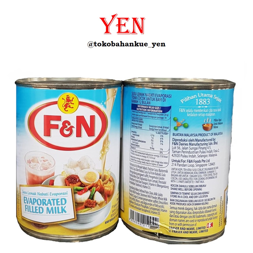 

F&N Susu Evaporasi / FN Evaporated Filled Milk 380gr