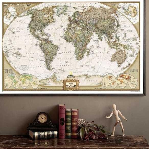 

<YeC ❤> LPKSTORE Poster Peta Dunia Large Vintage World Map 104 x 69 cm - N401 ||Kualitas produk