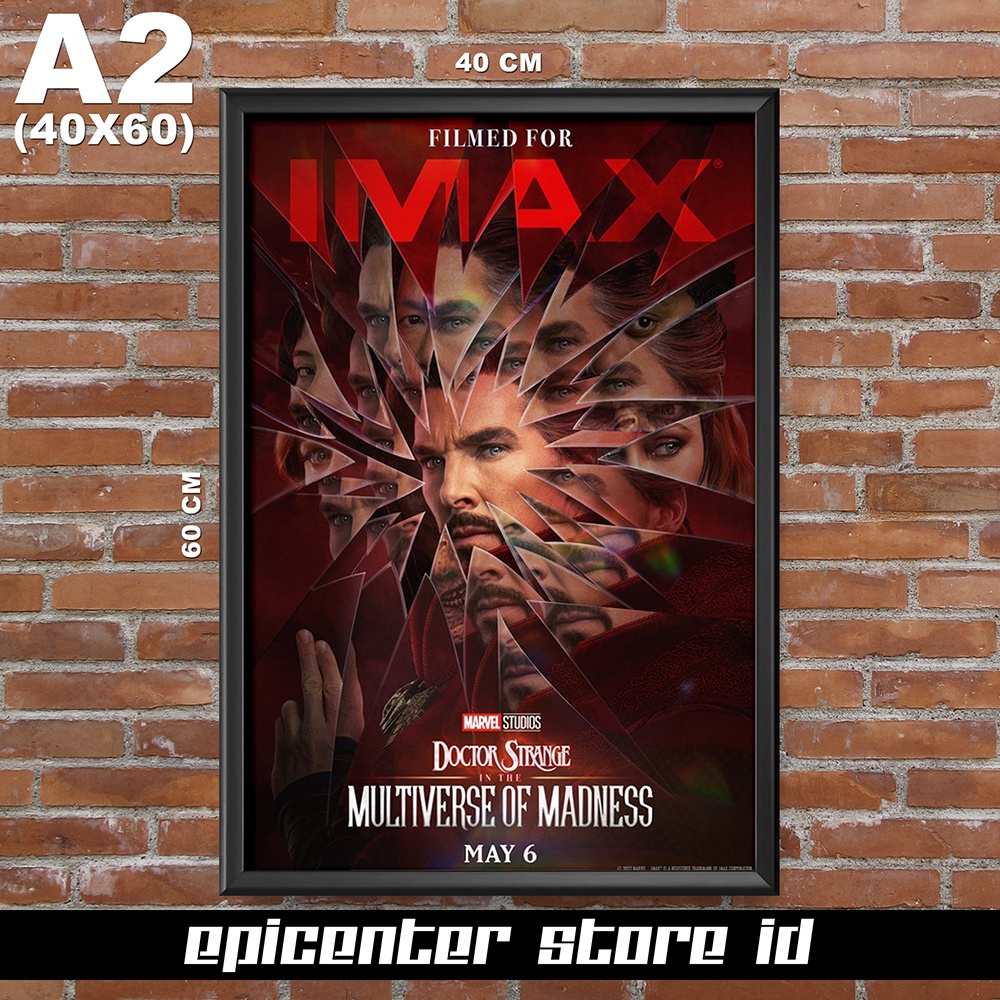Poster Film Dr Strange Multiverse of Madness - Imax 40x60 + Frame