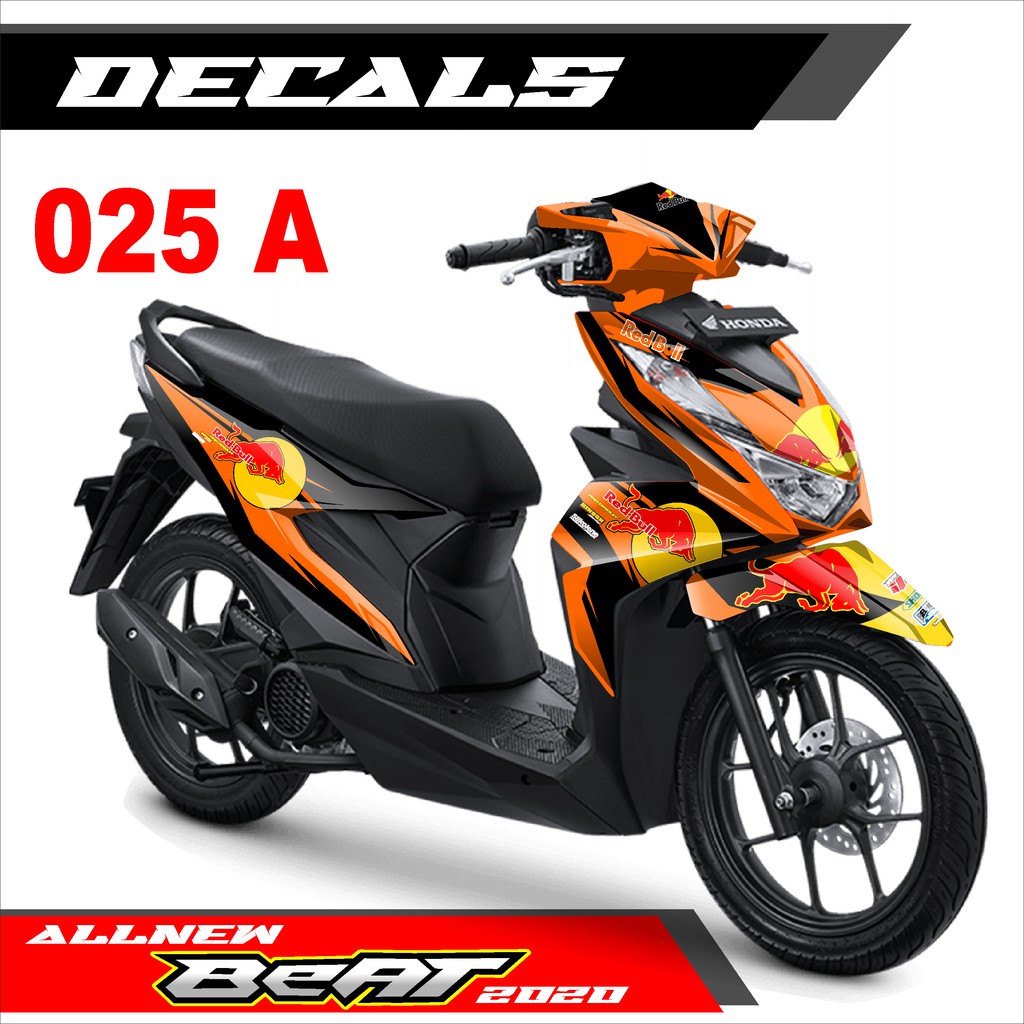 Decal Sticker - Dekal Stiker Fullbody ALL NEW BEAT 2020 Design RED BULL MOTOGP - 025