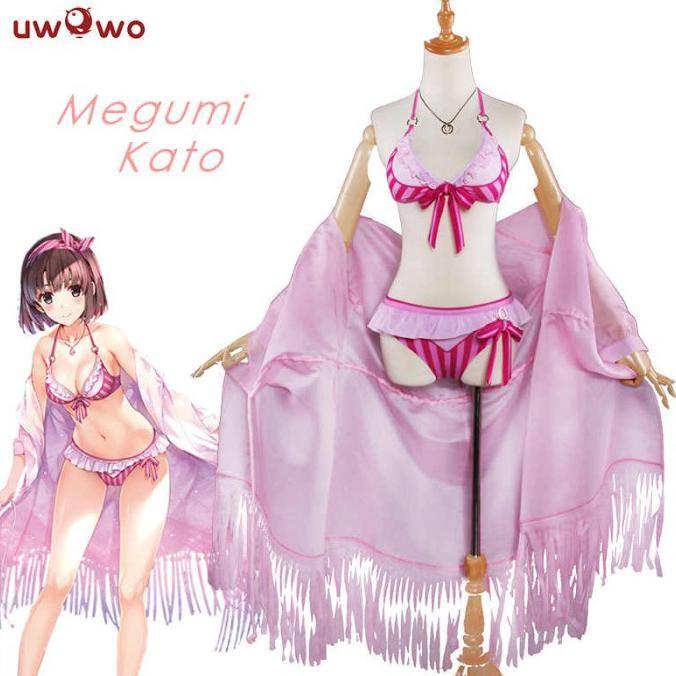 Kostum Kostum Megumi Kato Swimsuit Ver. Cosplay Costume Brand Uwowo Size M