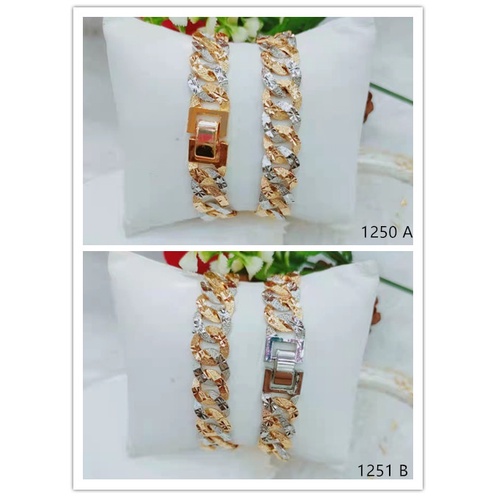 Gelang Sisik Naga Kombinasi Lapis Emas Perhiasan Xuping Jewellery 1249A-1250B