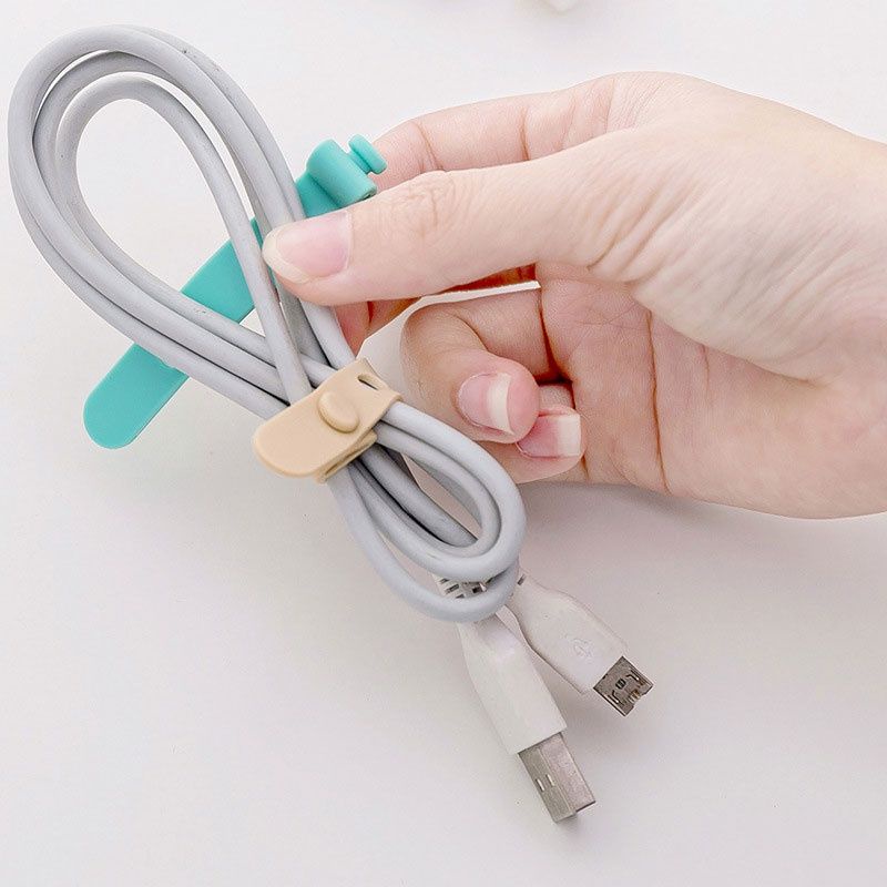 Pengikat Kabel Penggulung Cable Binder Klip Cable Cord Holder Penjepit Kabel Charger Hp Universal