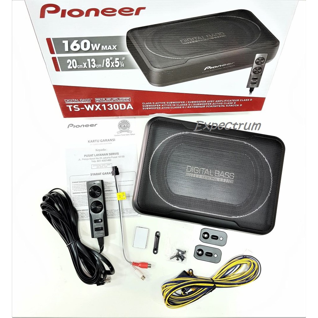 Pioneer TS-WX130DA / WX 130DA Subwoofer Aktif Bawah Kolong jok bangku