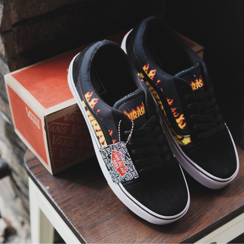 SEPATU VANS CASUAL SNEAKERS MOTIF TRASHER