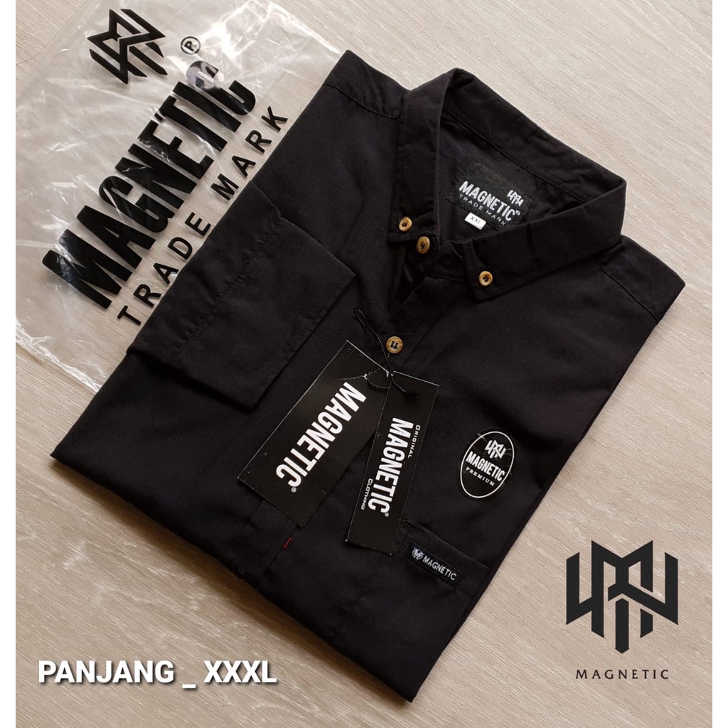 Baju Kemeja Pria Hem Polos Formal Cowok Casual Kemeja Panjang Jumbo Big Size L XL 2XL 3XL 4XL 5XL 6XL