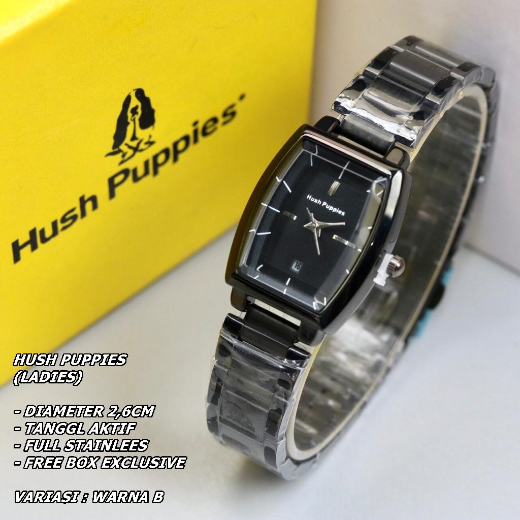 JAM TANGAN WANITA HUSH PUPPIES RANTAI BODY OVAL TANGGAL AKTIF