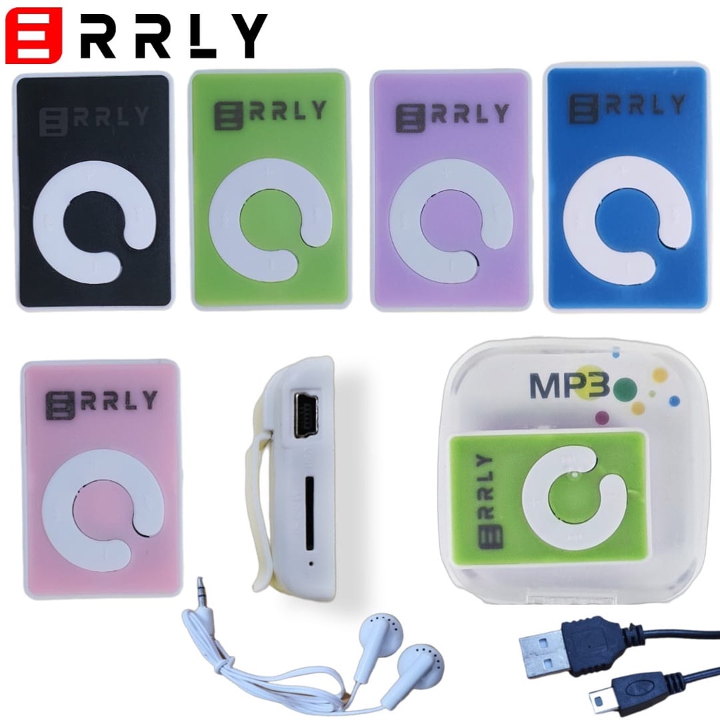 Mp3 Mini Music Player Mp3 Jepit Mp3 Jepit Shuffle Slot Memory Micro SD Bahan Plastik