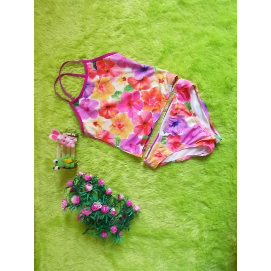 Ternew BIKINI BAJU RENANG ANAK BRANDED PLACE BUNGA SEPATU TROP BERKUALITAS keren