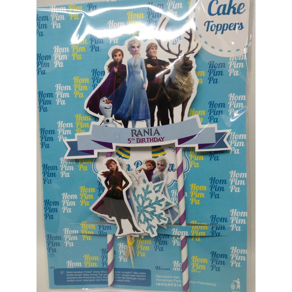 Cake Toppers / Hiasan Kue Custom Tema Frozen 2