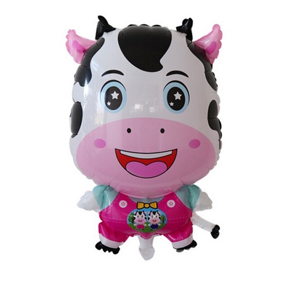 BALON PLASTIK KARAKTER KARTUN SAPI Pesta Ulang Tahun dan mainan anak-anak