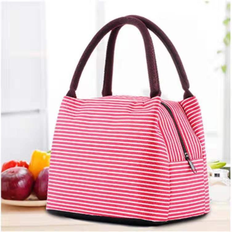 TAS WANITA HAND BAG TOTE BAG STRIPE CANVAS MULTIFUNGSI IMPORT PREMIUM #3227