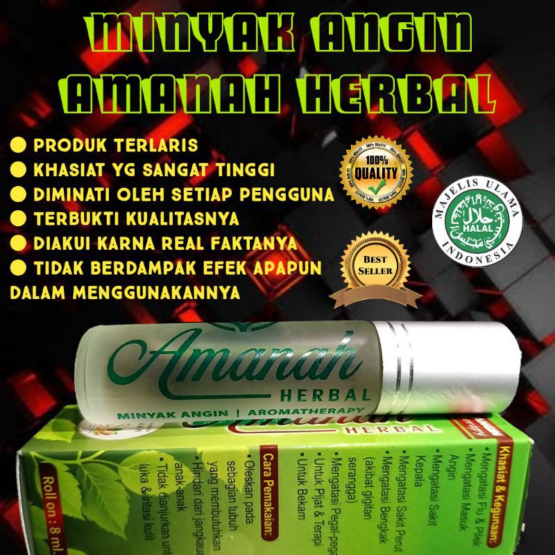 PROMO minyak angin herbal alami hot merk AMANAH