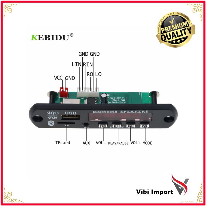 Terlaris kebidu Car USB Bluetooth Bluetooth Audio Modul 5V 12V Wireless Bluetooth 4.1 MP3 WMA