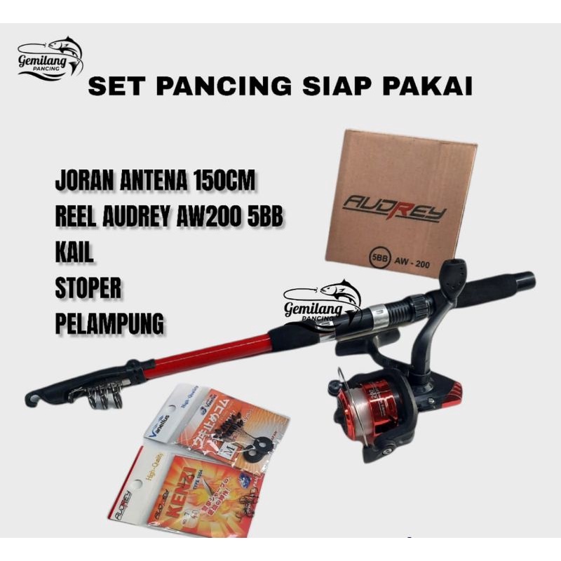 1 Set Audrey 5BB + Joran Antena Audrey 150Cm