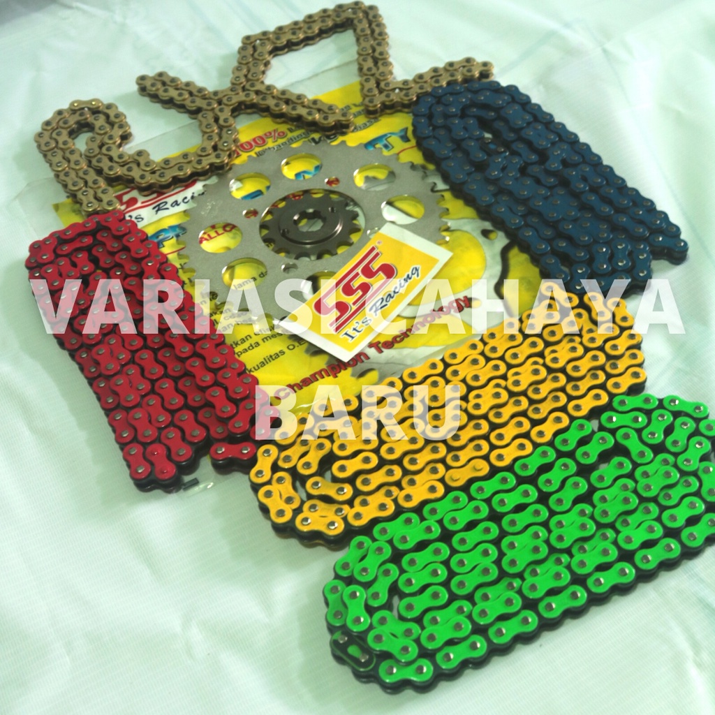 Gir Set SSS /Gear Set SSS Rantai 428 Jupiter Z old , Burhan, Jupiter MX, Vega R, RXKING, Tiara, RXZ