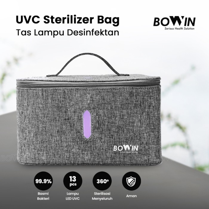 Bowin Tas UVC Sterilizer (Box Lampu Desinfeksi Bakteri, Kuman, Virus) dengan 13 Lampu UVC