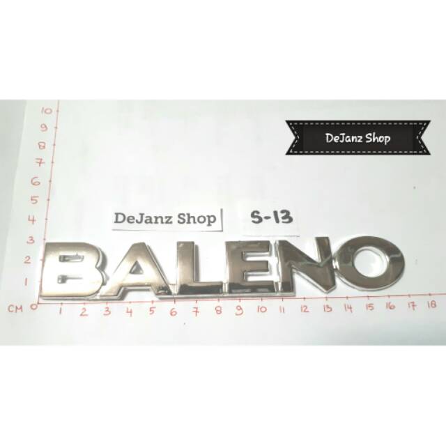 Emblem / Tulisan / Sticker / Tempelan / Logo Suzuki BALENO. chrome.