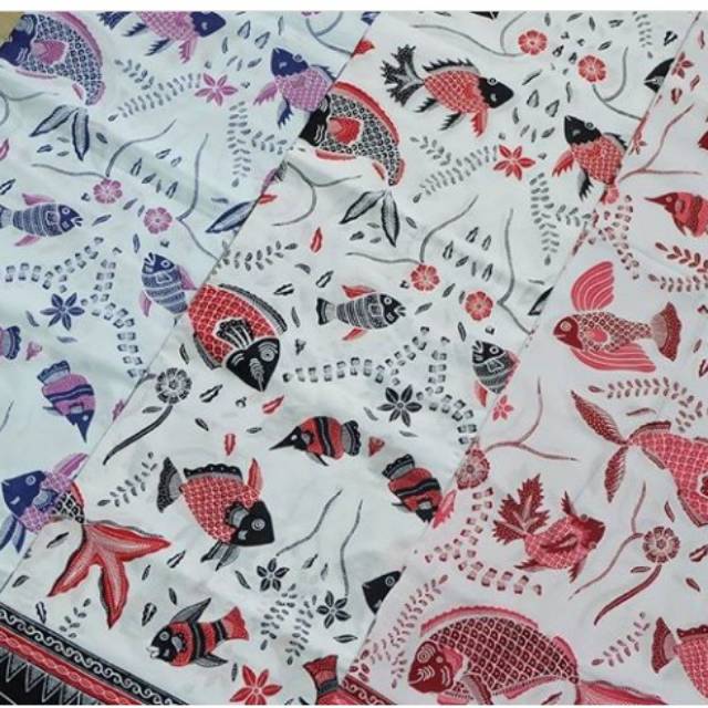 Kain batik katun motif ikan