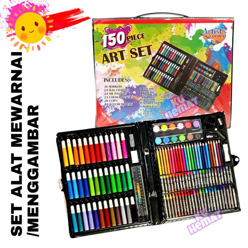

Crayon Set 150pcs Alat Lukis Gambar Warna