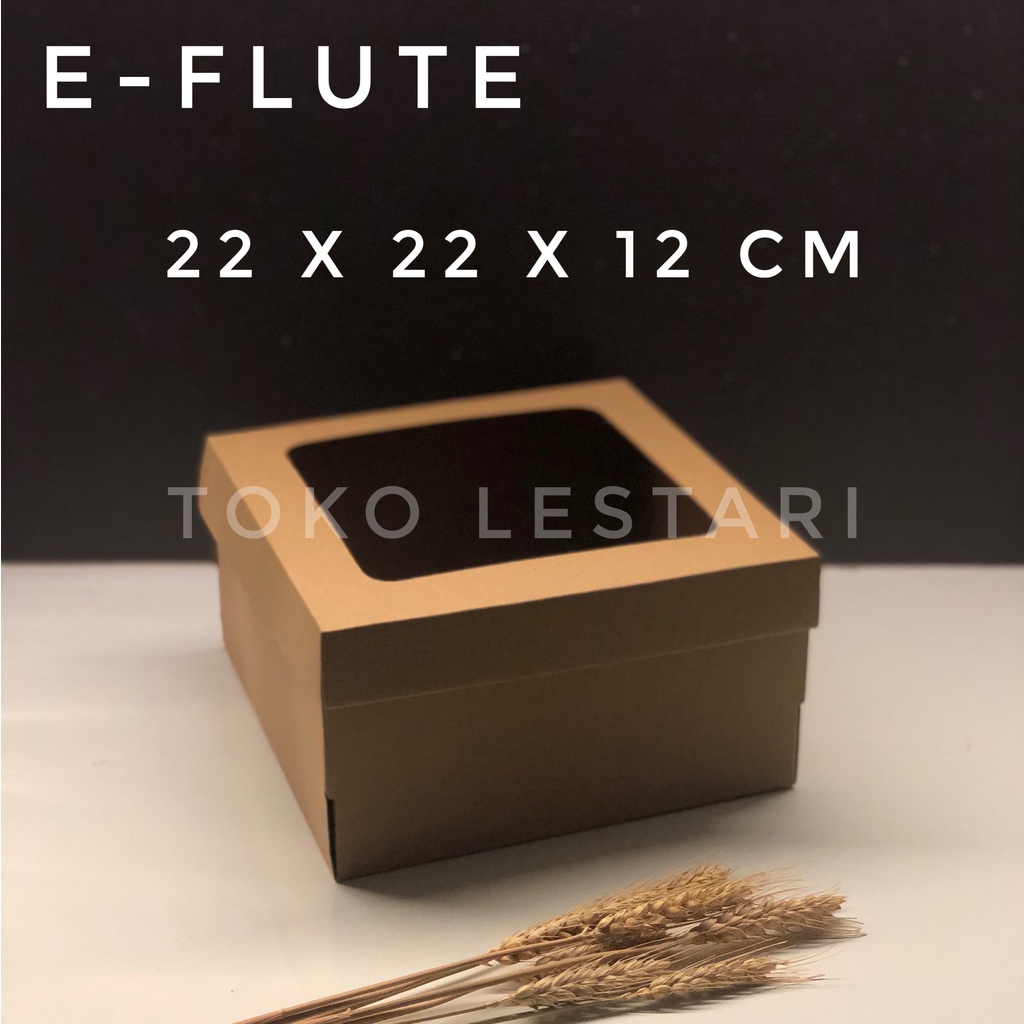 

Box Kardus E-Flute Coklat Untuk Packaging Olshop Sovenir Baju Kotak Kado Hampers Cake 22x22x12 CM