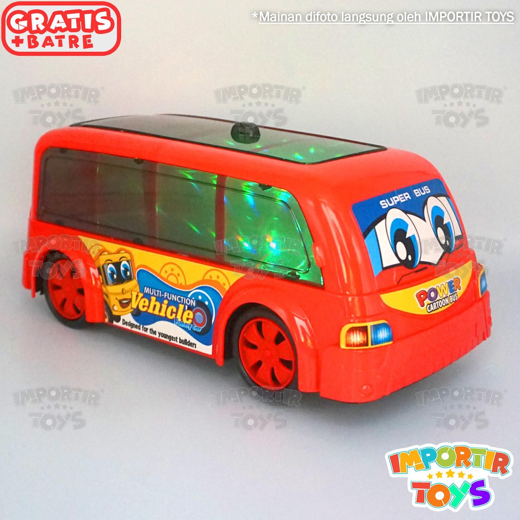 MOBIL BUS ELEKTRIK FREE BATRE dgn LAMPU DAN MUSIK &amp; BER-SNI !!!!