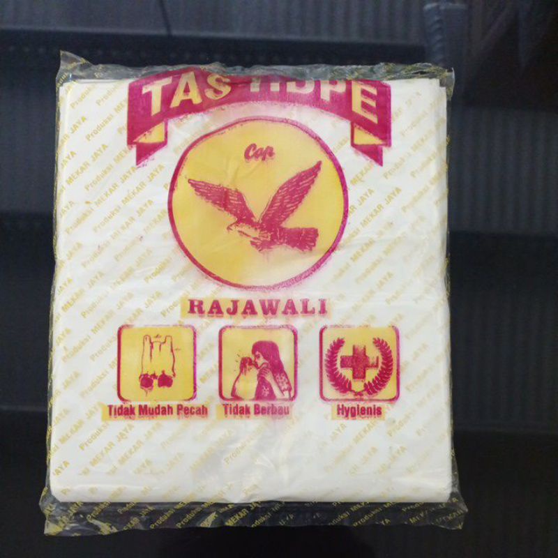 kresek putih susu tebal RAJAWALI kecil, 15x26cm