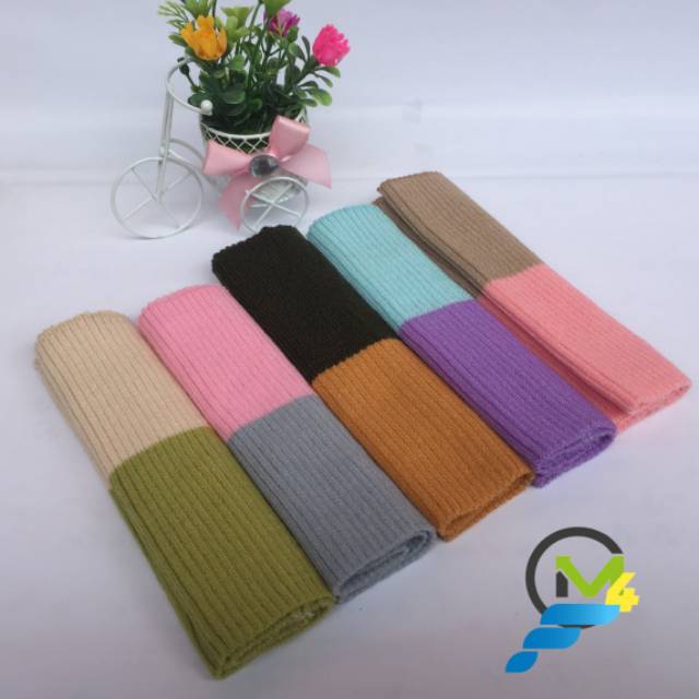BANDANA 2 WARNA CIPUT RAJUT  inner hijab