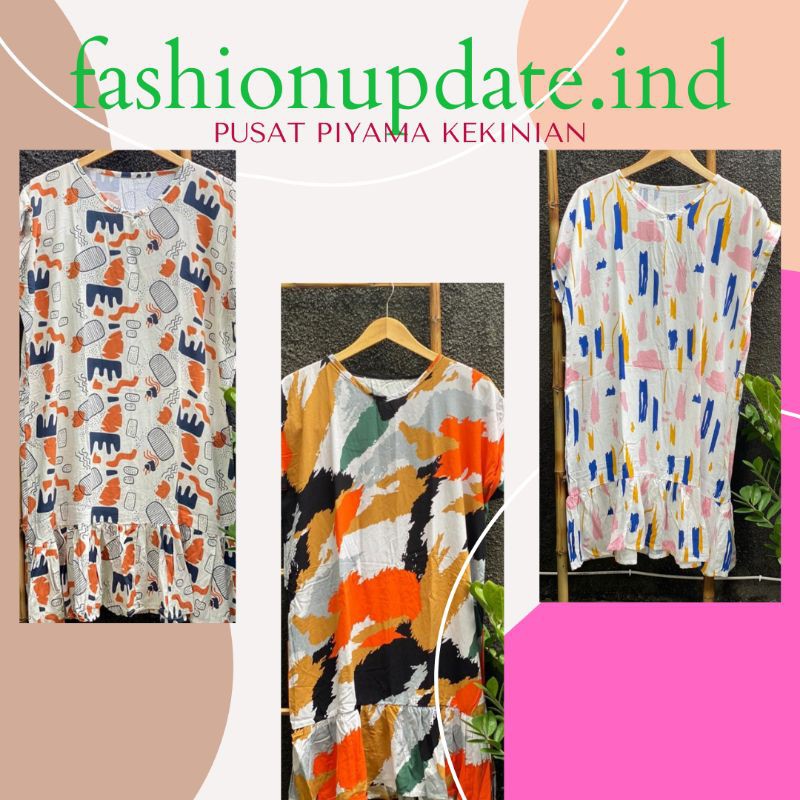 Daster Kekinian dengan rempel bawah / daster santai rumahan LD 120