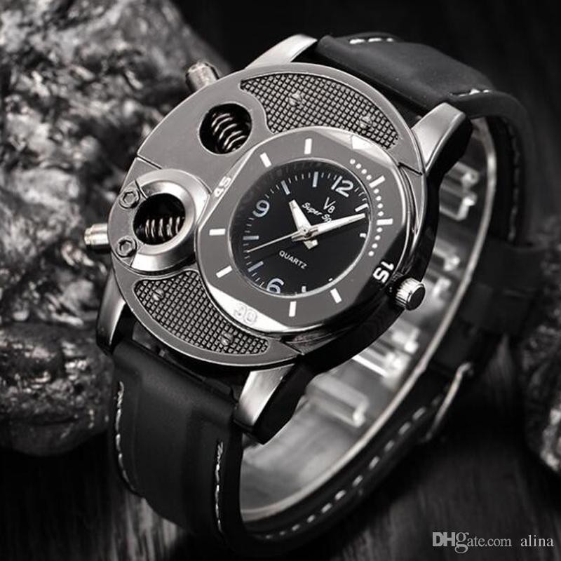 J164 Fashion Watch V6 Jam Tangan Pria Fashion Murah Quartz Analog Men Women Leather Watch