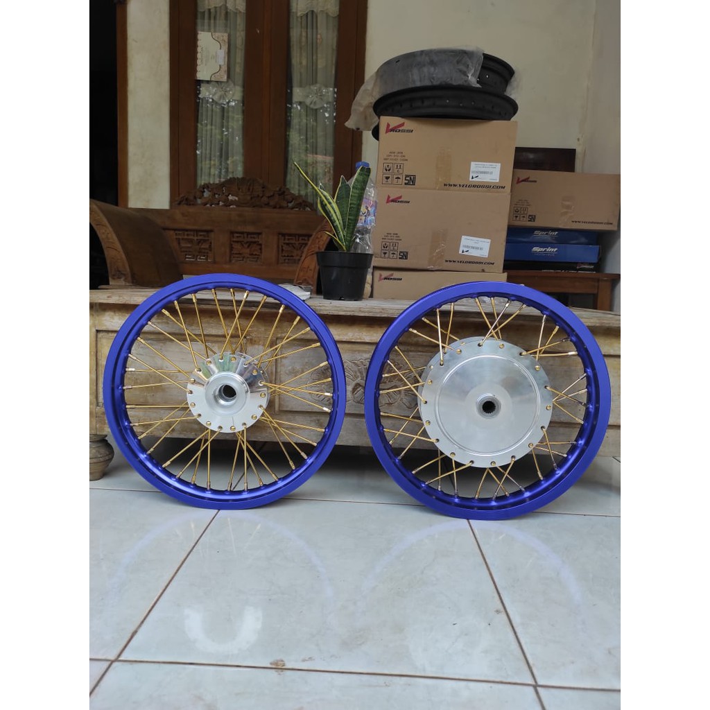Velg Paketan Ring 14 Jari Jari Tapak Lebar Mio,Fino,Xeon,Nouvo Dll Ukuran 215/250