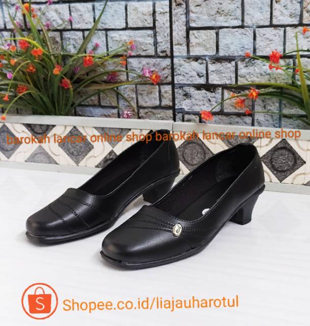 SEPATU PANTOFEL HAK 5CM GURU FORMAL PASKIBRA PL 6 / PL 7