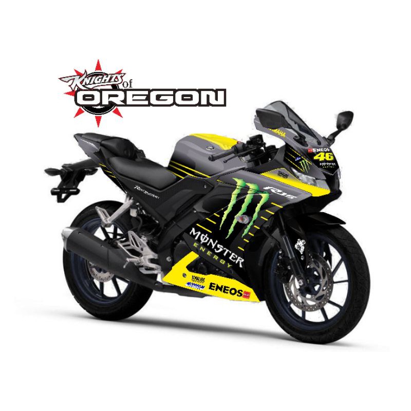 DECAL R15 V3 MONSTER ENERGY YELLOW GREY