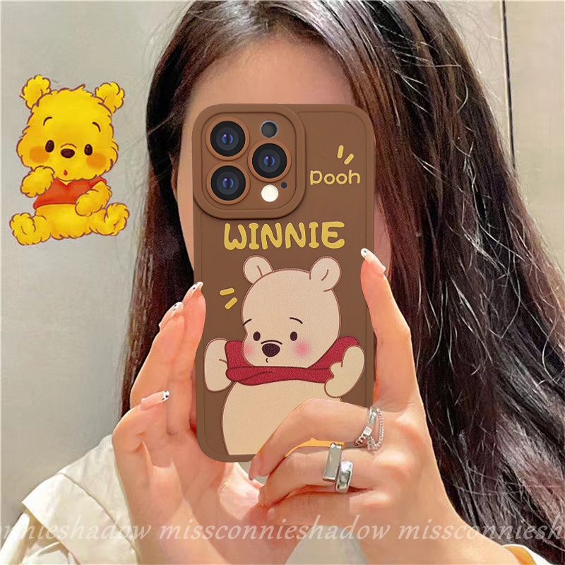 Vivo Y12i Y21 2021 Y21s Y20 Y20i Y12 Y33s Y12s Y20i A15 A54 A12 A5s A7 A16 A35 A15s A11K C25s C12 C25 C15 A12 M12 Y17 Y15 Y11 Narzo 20 Narzo 30A Cartoon Disney Soft Tpu Winnie the Pooh Ultra Hybrid Shock Resistant Soft Case-4