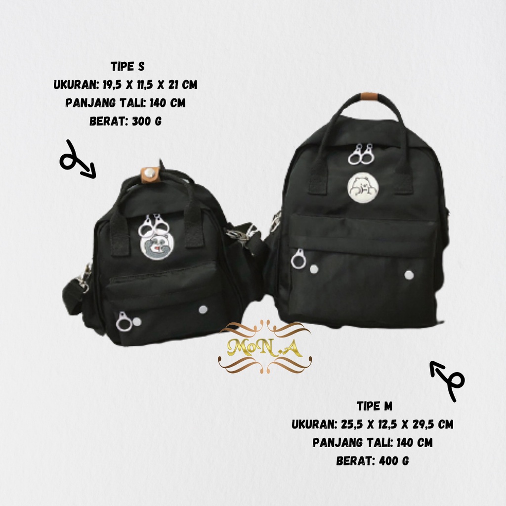 [M.TOYS] Tas Wanita Import Sekolah/Kuliah Hangout Outdoor Backpack Trendy Korea - RANSEL JENNIE 136