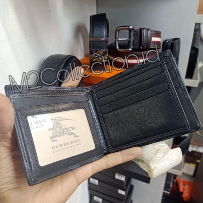 Dompet Pria Burberry Leather Dompet Lipat Premium Quality