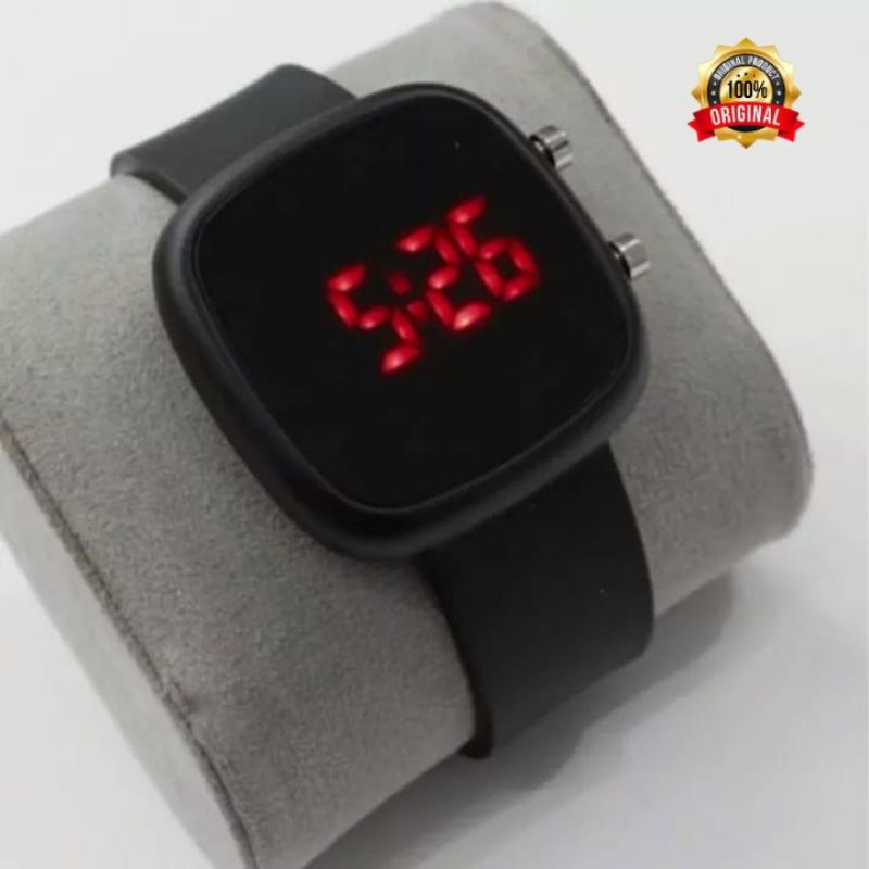 COD JAM LED FASHION WANITA JAM TANGAN WANITA WATER RESISTANT JAM TANGAN CEWEK LED TERBARU JAM TANGAN WANITA STRAP RUBERR JAM TANGAN CEWEK WARNA HITAM JAM TANGAN WANITA ANTI AIR