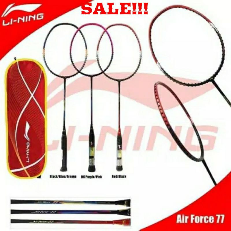 PROMO Raket Badminton / Bulutangkis LINING / LI NING AIR FORCE 77 DIJAMIN ORIGINAL