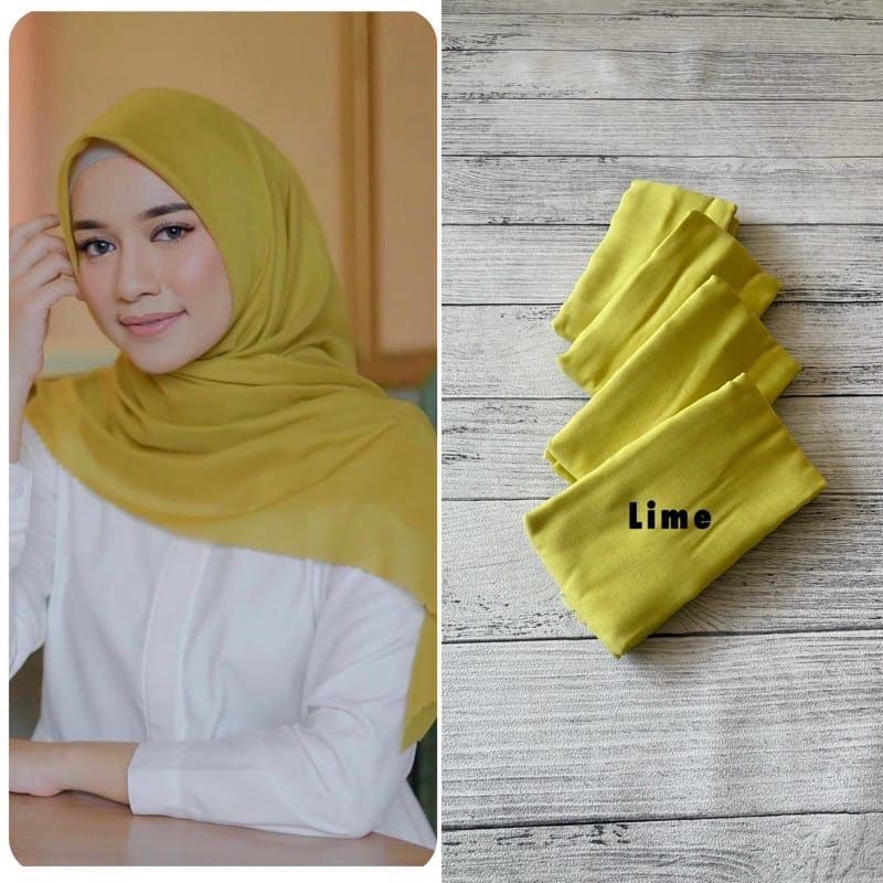 Hijab bahan DenayVoal polos warna lime