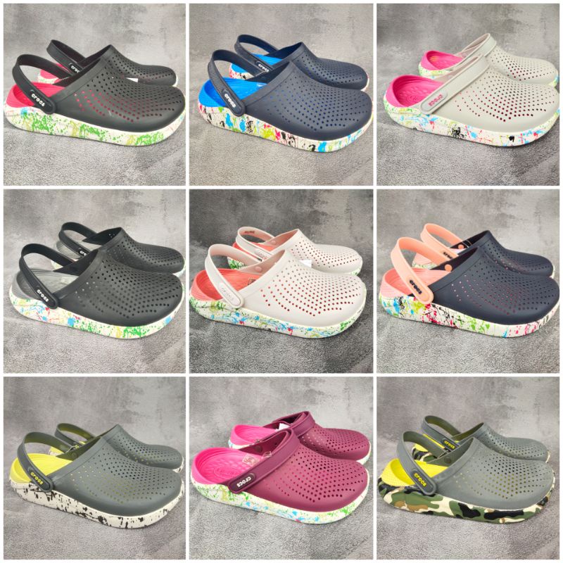 Sandal Crocs Literide Clog Motif / Crocs LiteRide Motif Clog / Sepatu Sandal Crocs